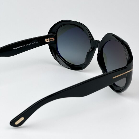 Tom Ford Women Sunglasses Black Gradient Smoke FT1011/S 01B  Tom Ford FT1011/S  01B GEORGIA-02 BRAND NEW Sunglasses Black Gradient Women